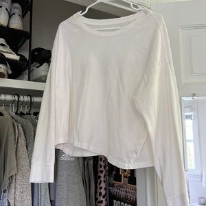 White plan long sleeve